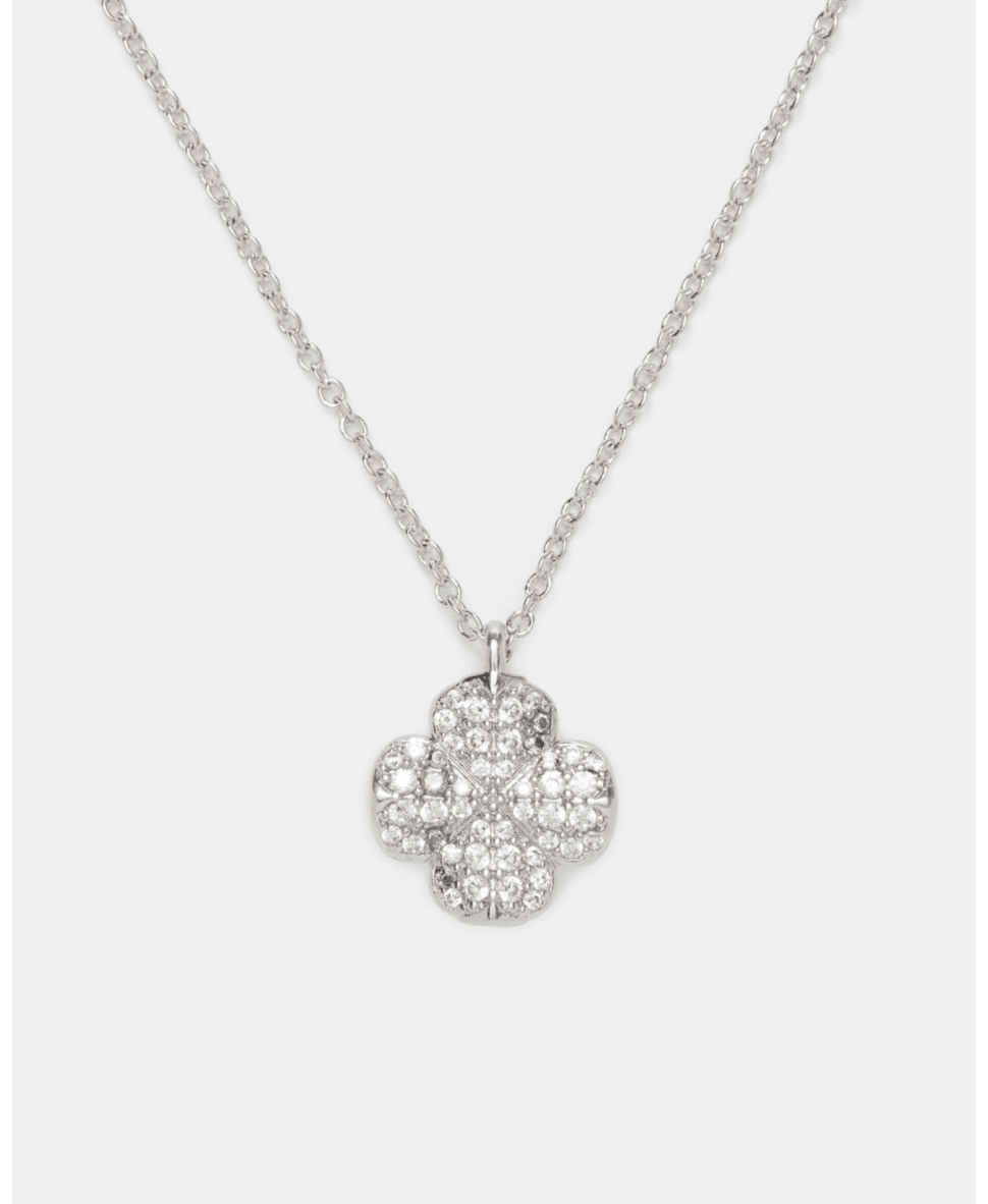 Spade Flower Pave Mini Pendant