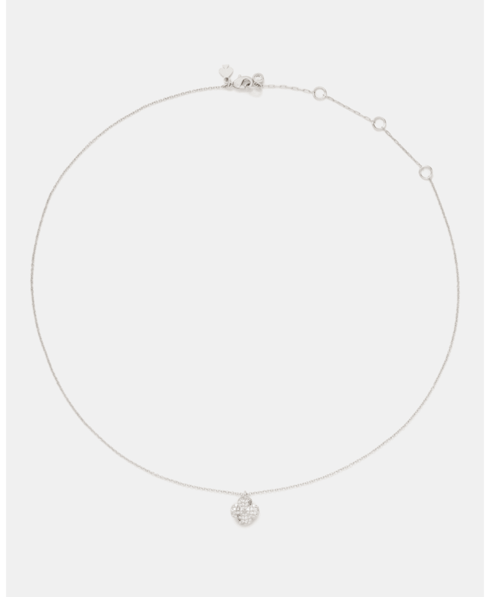 Spade Flower Pave Mini Pendant
