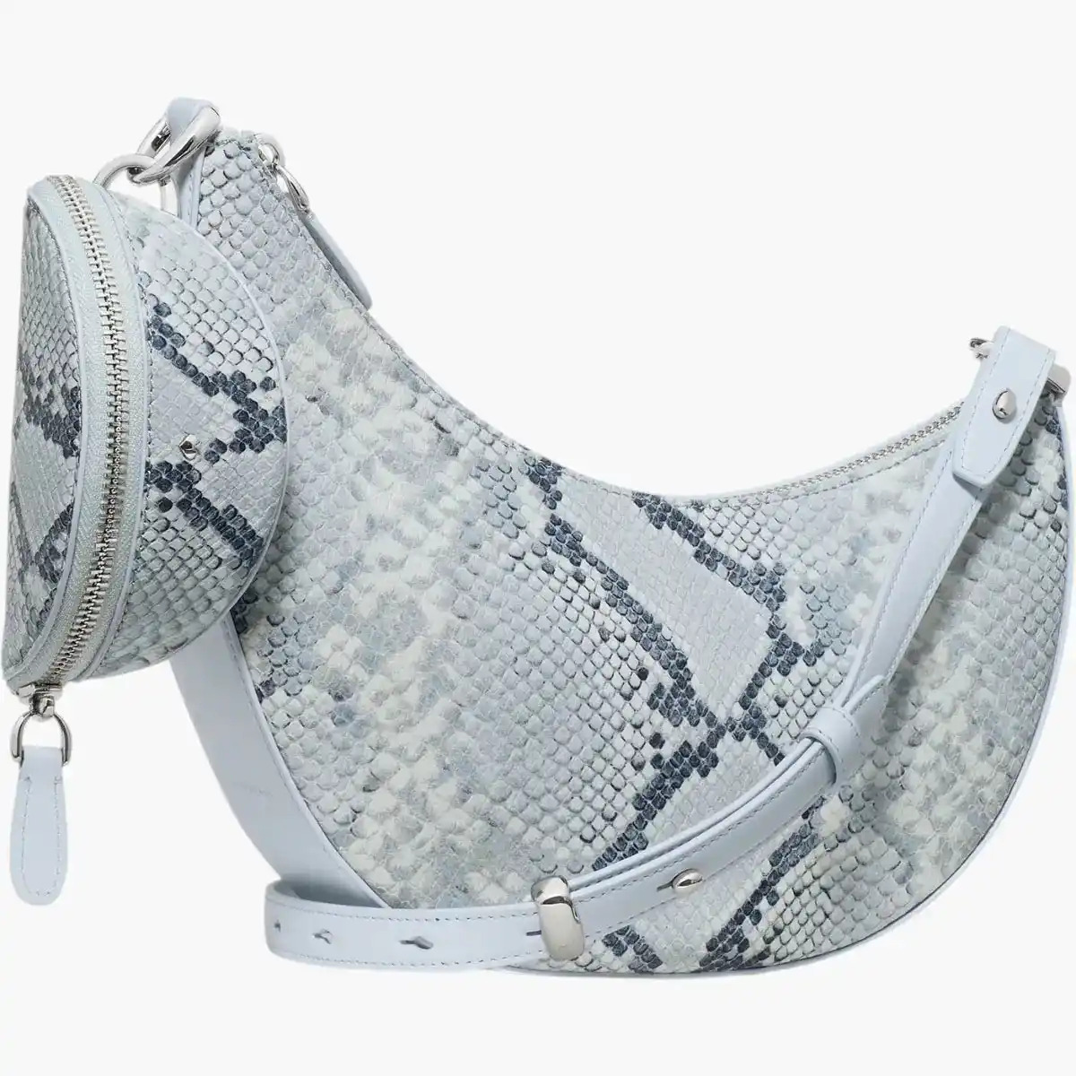 Duo Snake Embossed Crossbody Bag