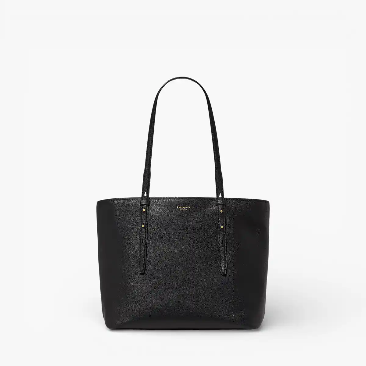 Do It All Fine Grain Leather Zip Tote Bag
