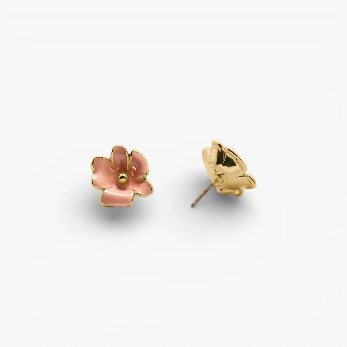 Golden Bloom Flower Studs