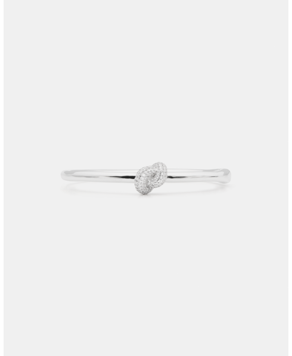 Sailor's Knot Pave Hinge Bangle