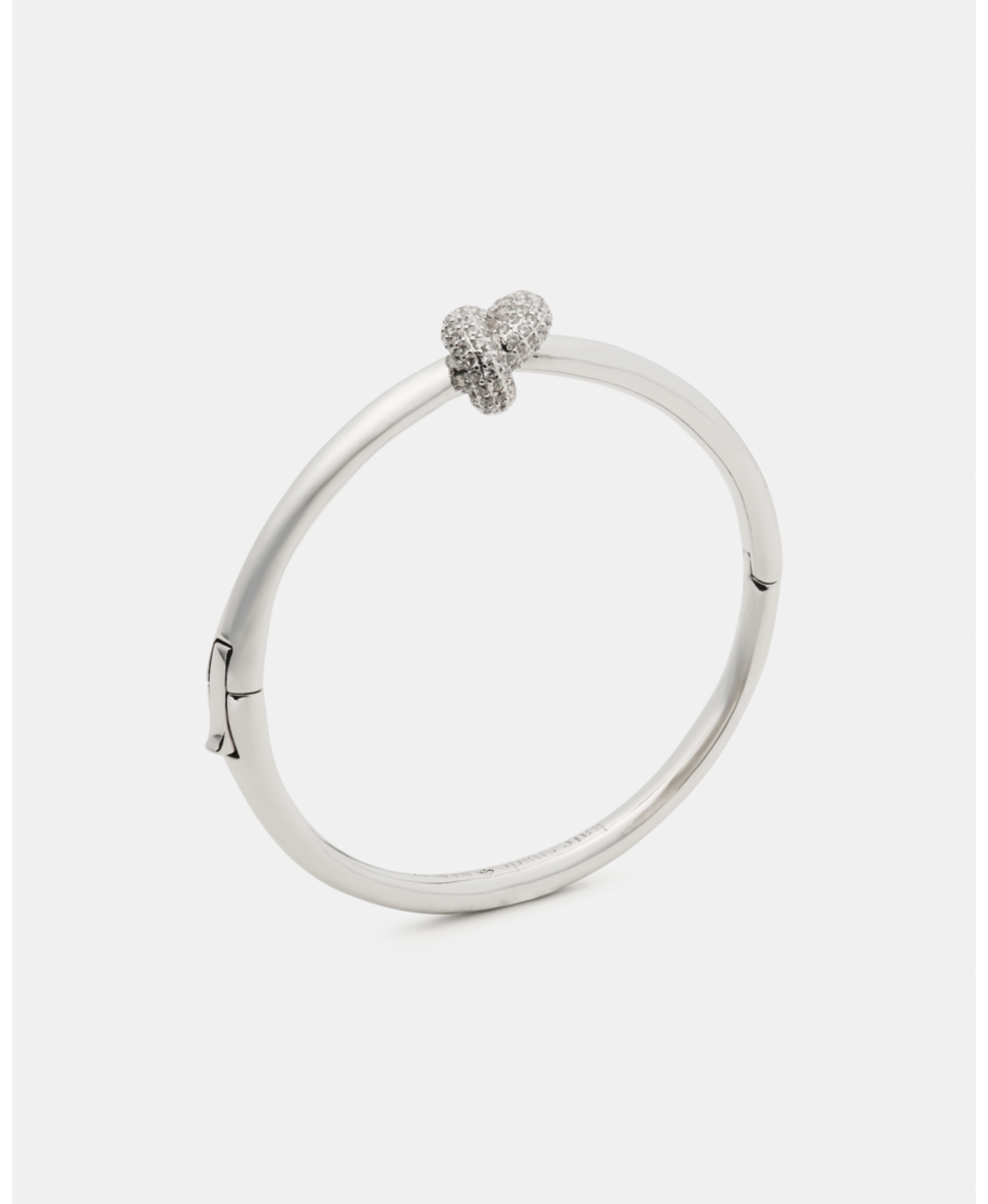 Sailor's Knot Pave Hinge Bangle