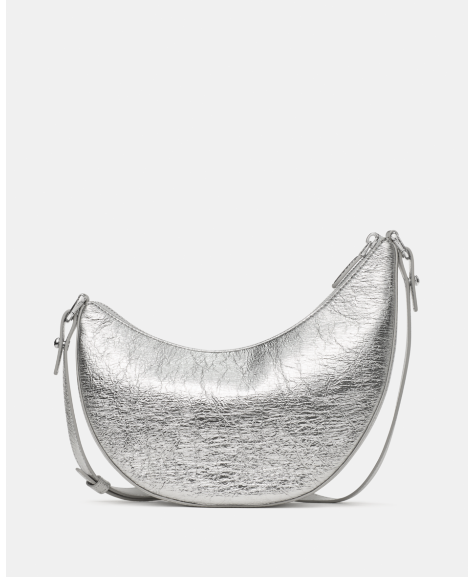 Duo Crinkle Metallic Leather Crossbody Bag