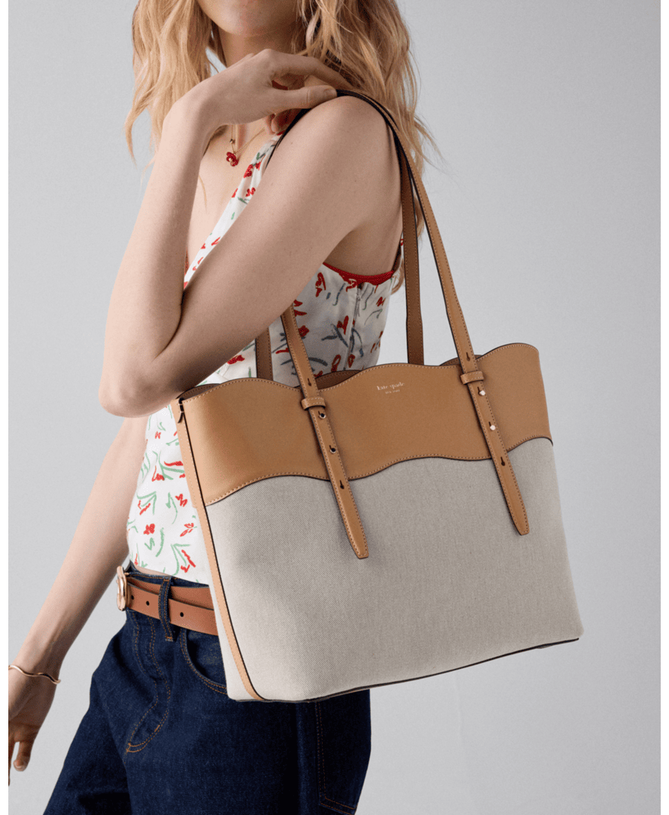 Do It All Wavy Canvas Tote Bag
