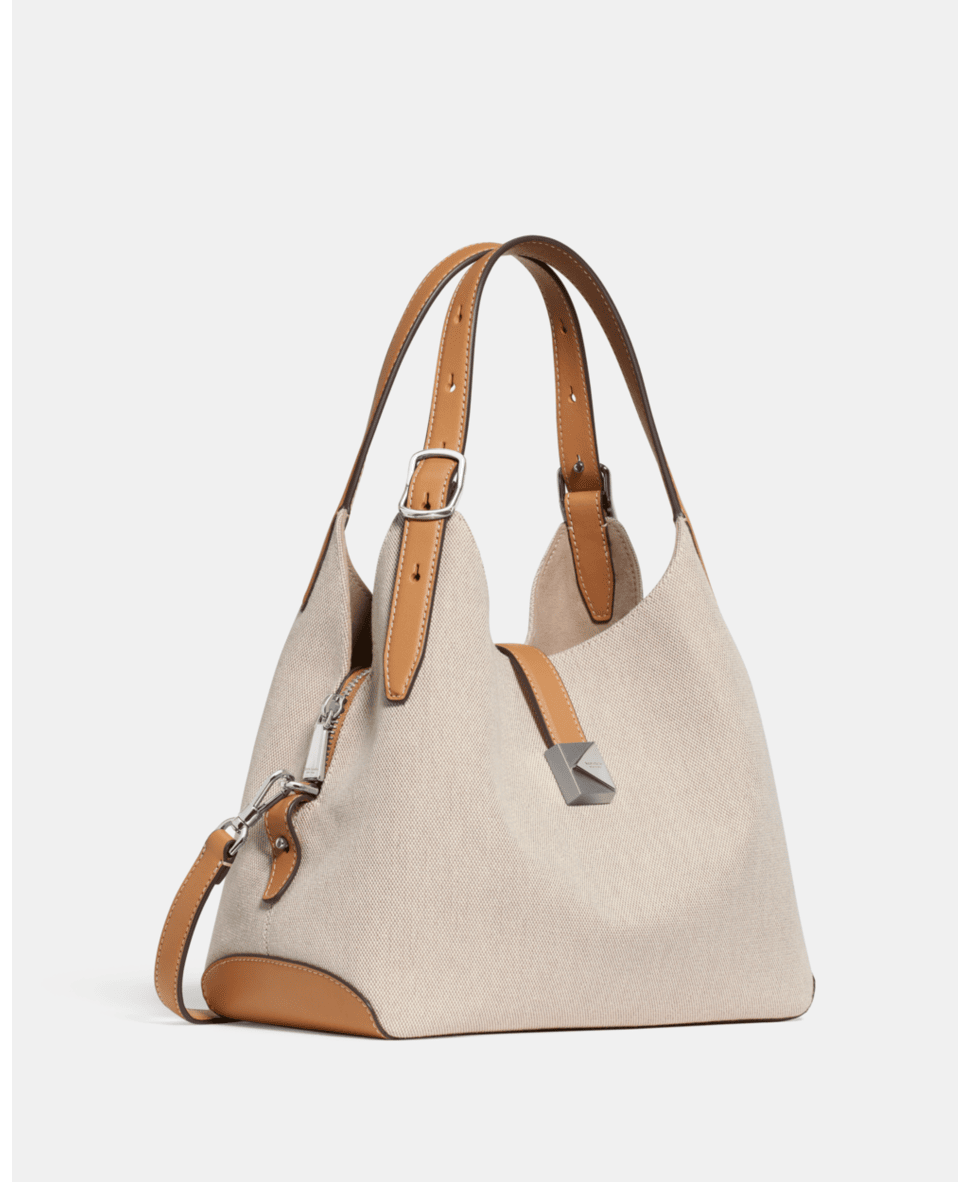Deco Canvas Crossbody Tote Bag