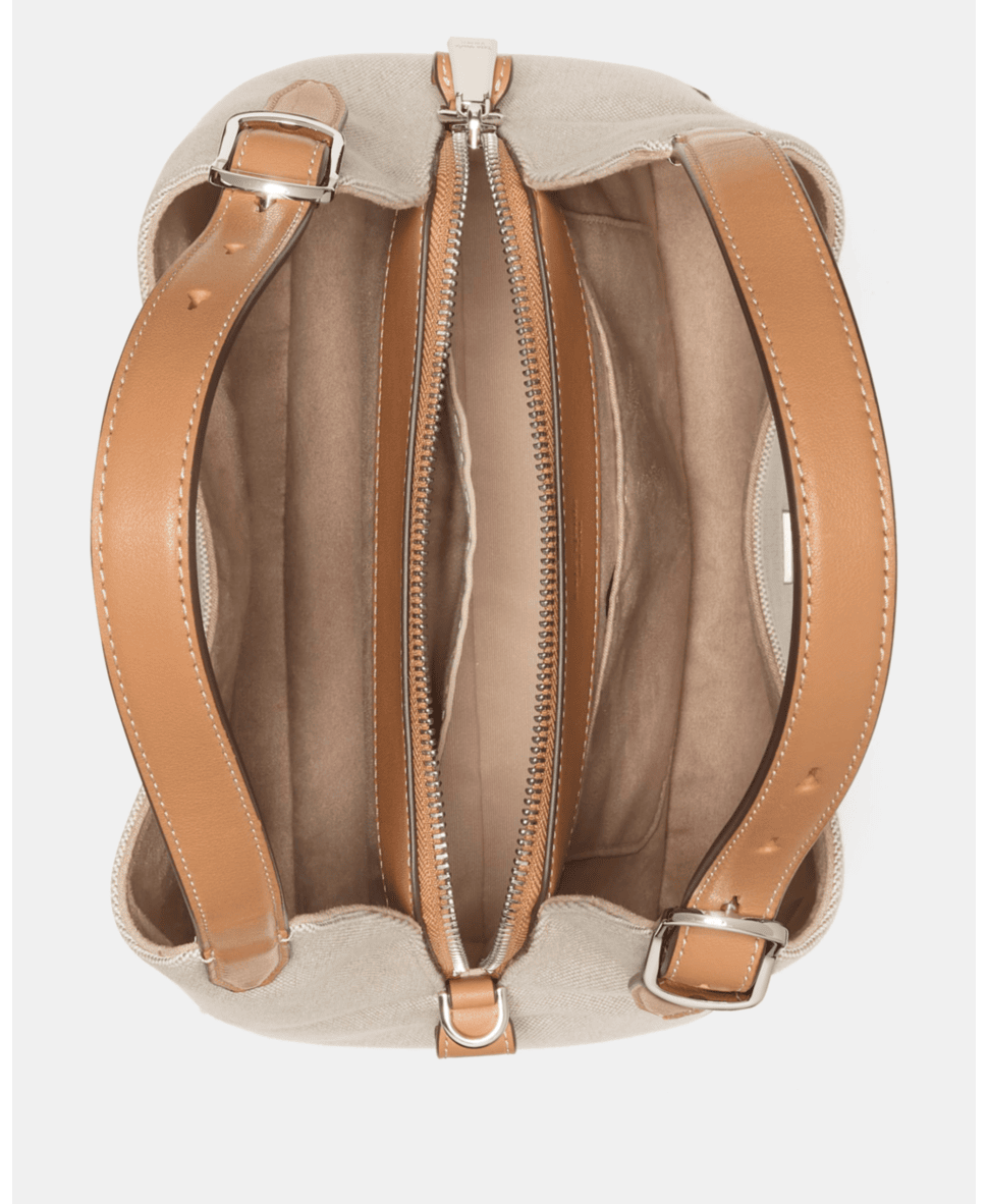 Deco Canvas Crossbody Tote Bag