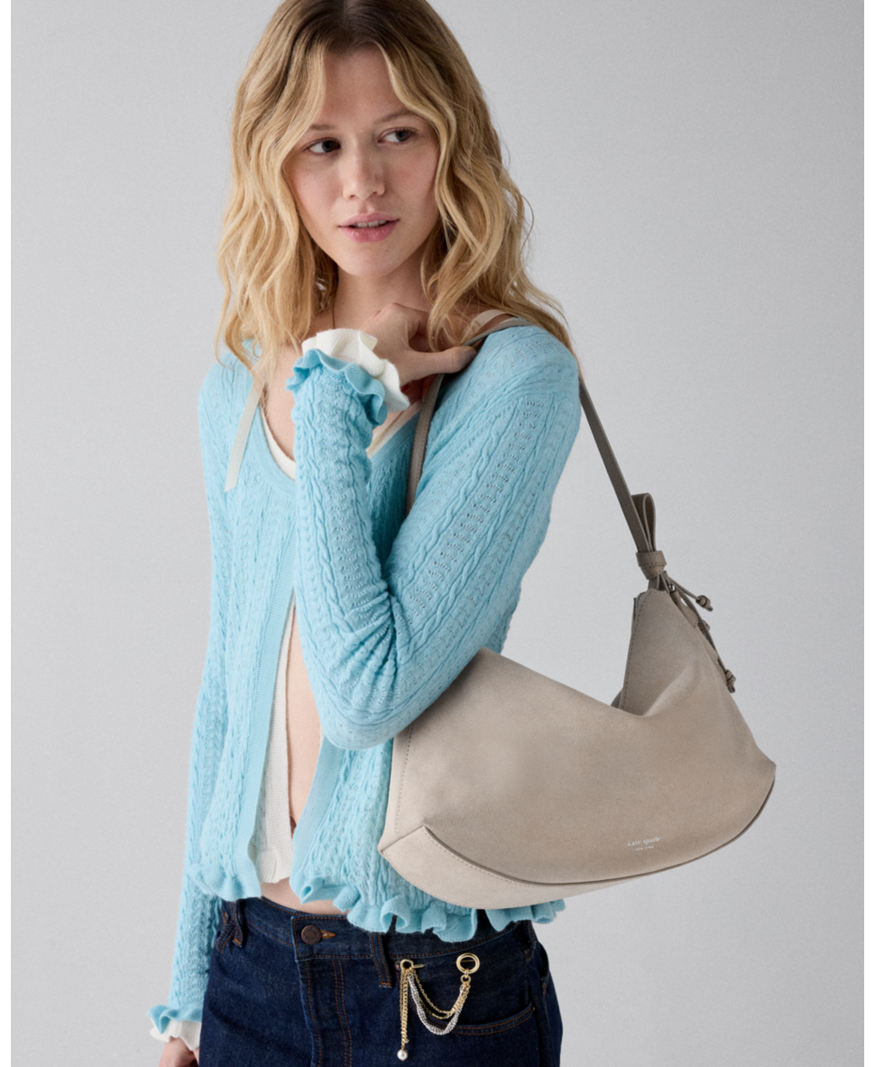 Loop Suede Large Shoulder Bag