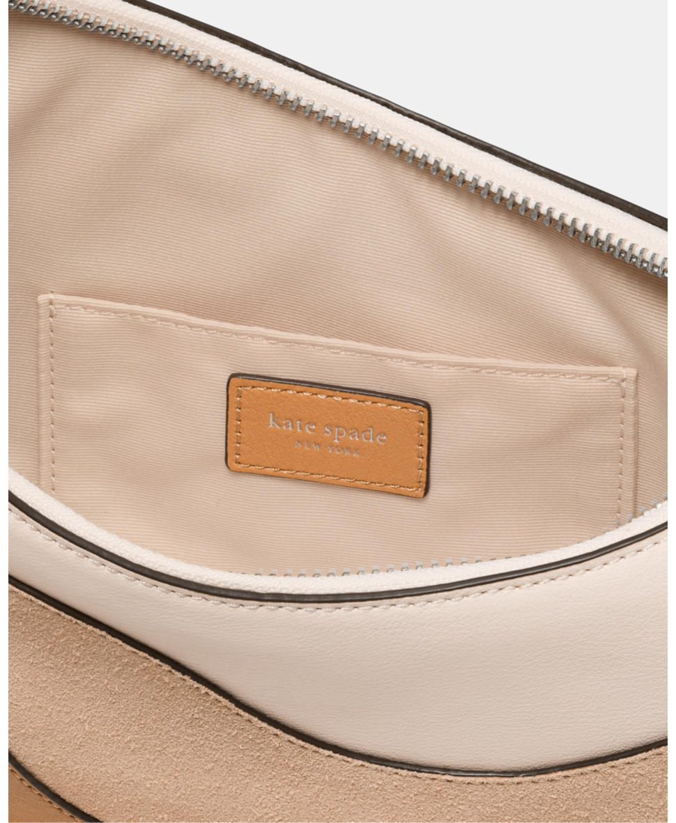 Duo Wavy Suede Crossbody Bag