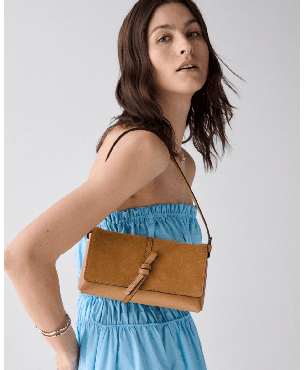 Loop Suede Small Shoulder Bag