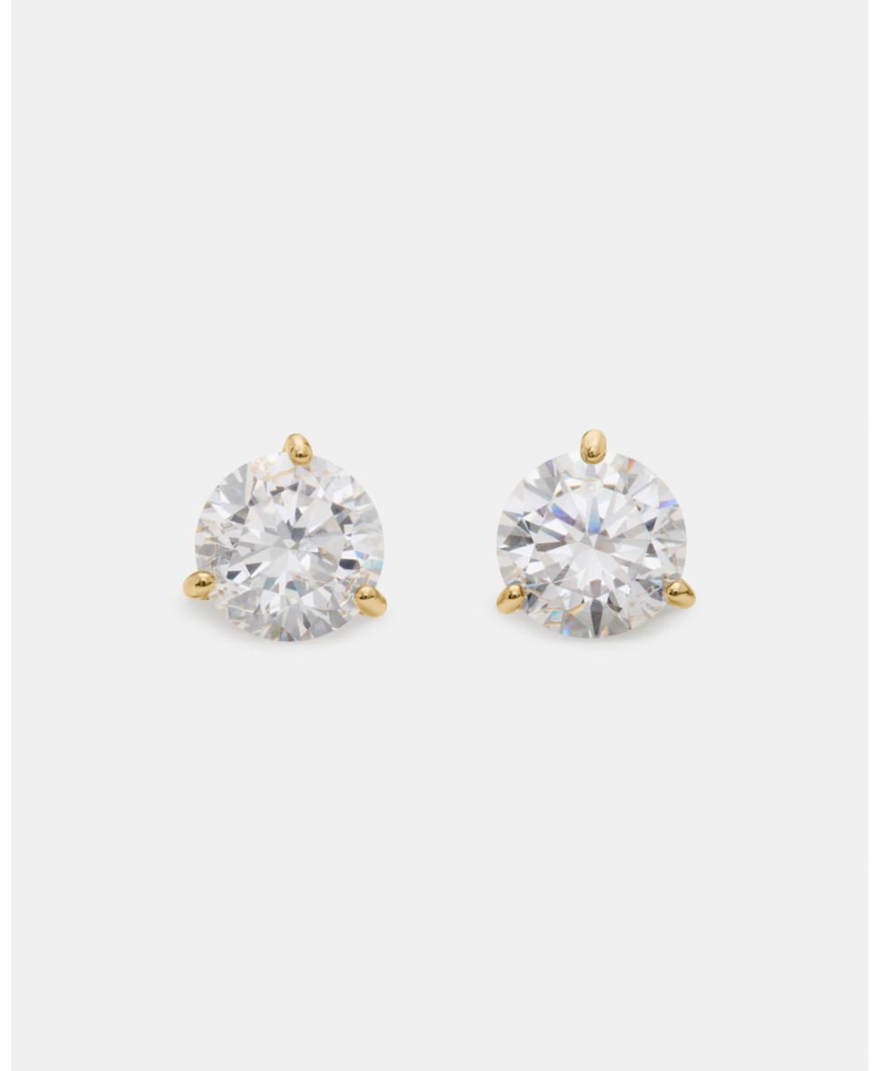 Brilliant statements trio prong studs