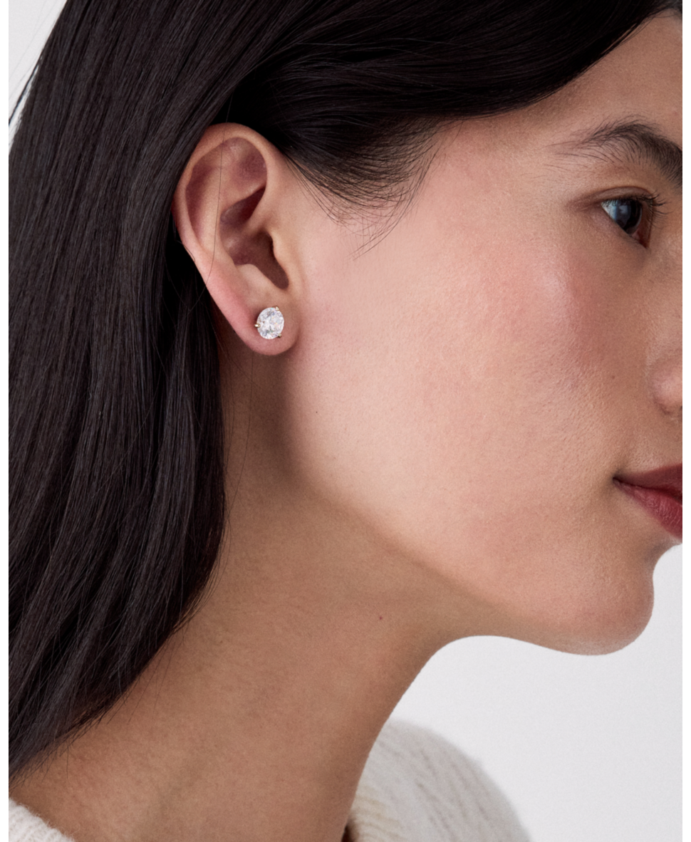Brilliant statements trio prong studs