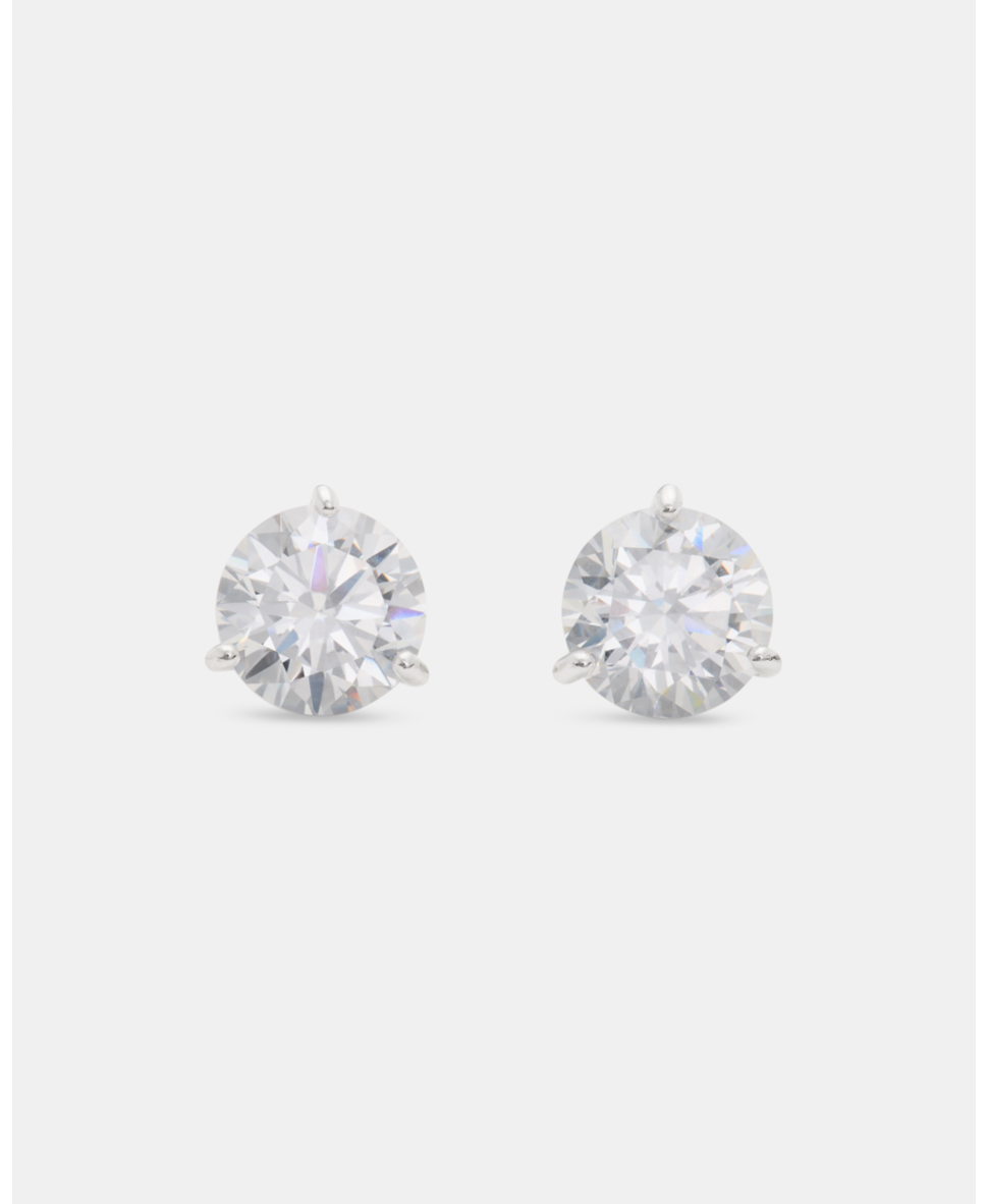 Brilliant statements trio prong studs