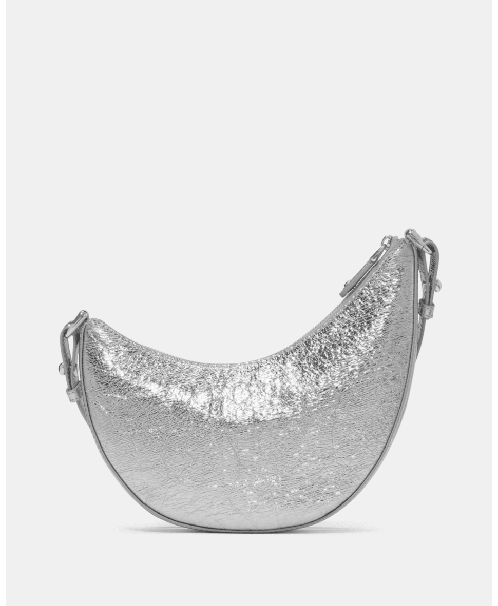 Duo Crinkle Metallic Mini Shoulder