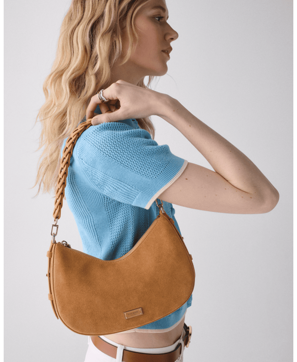 Liv Suede Convertible Shoulder Bag