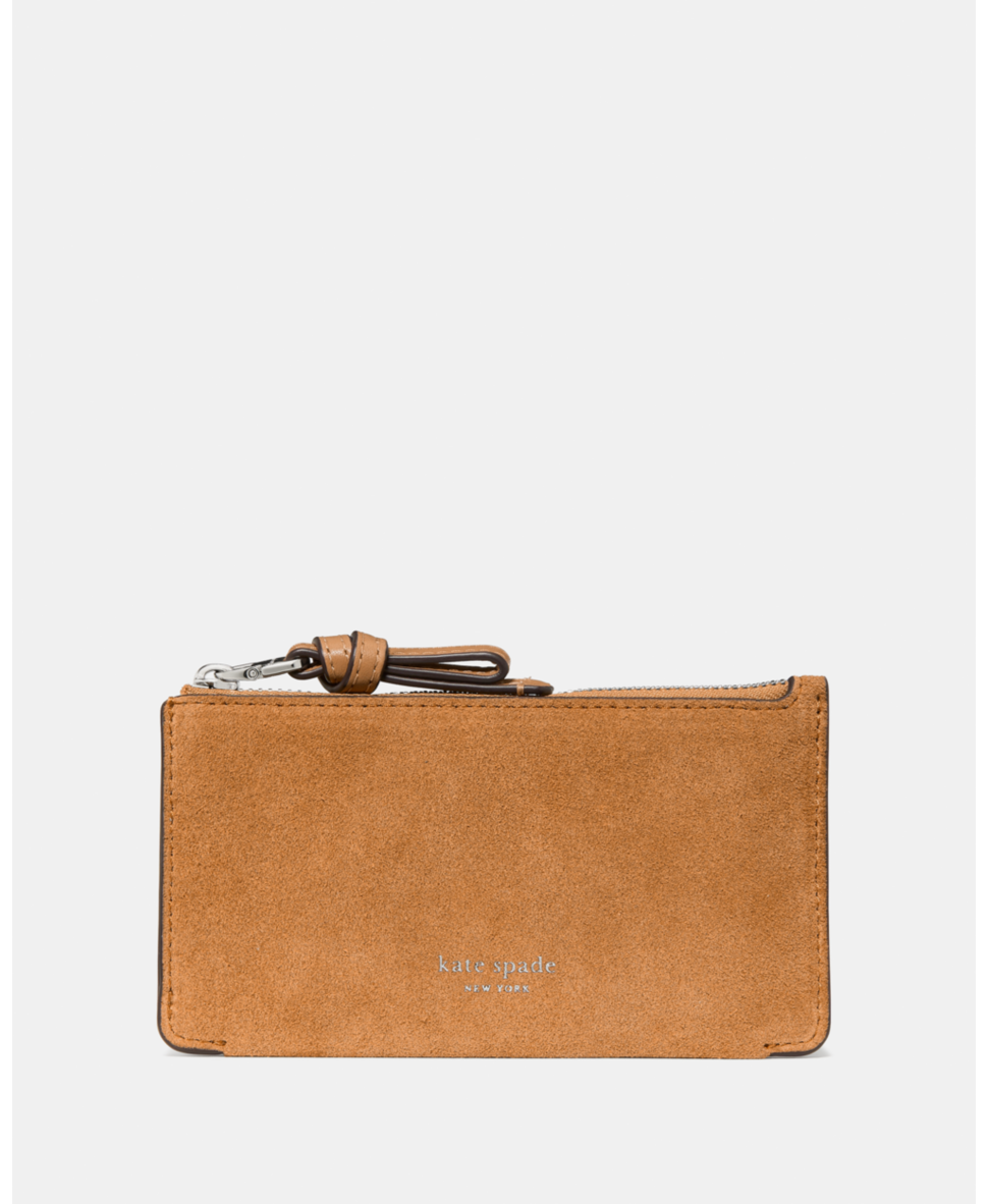 Loop Suede Zip Card Case