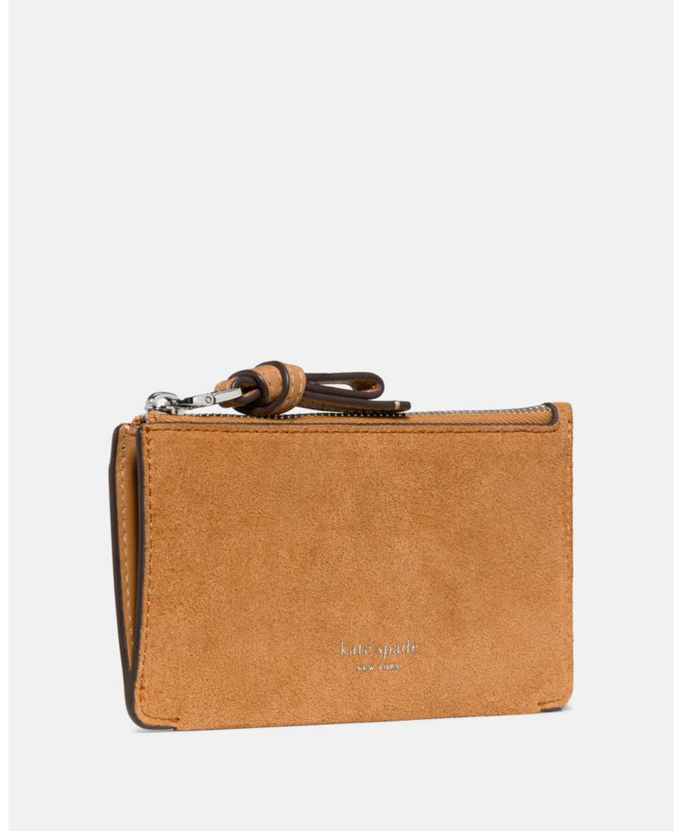 Loop Suede Zip Card Case