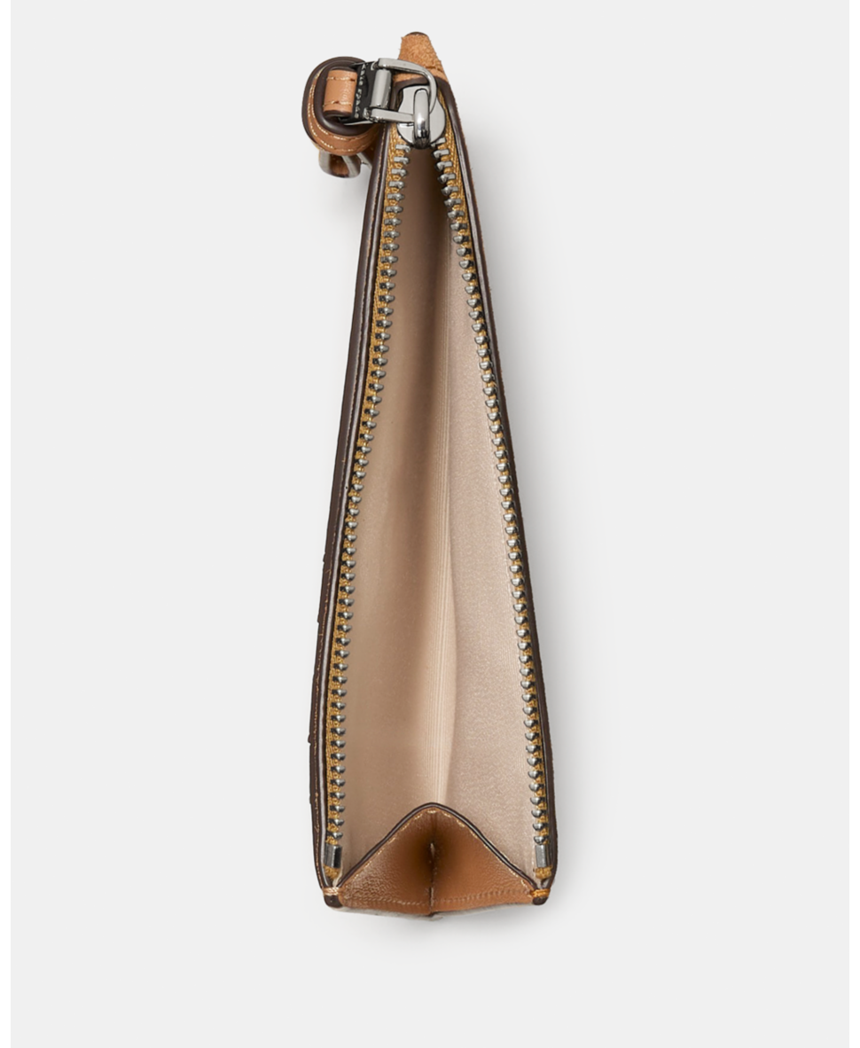 Loop Suede Zip Card Case
