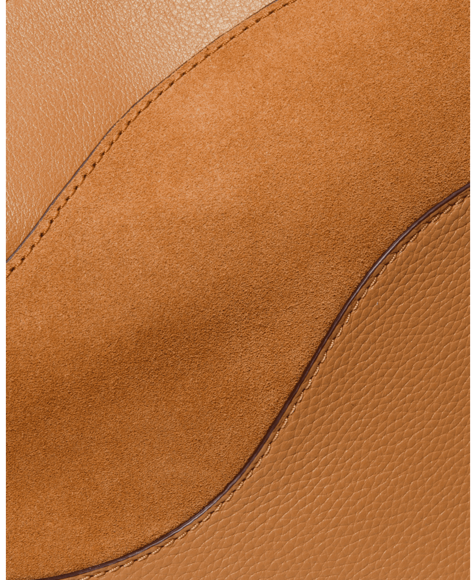 Duo Wavy Suede Large Crossbody Bag