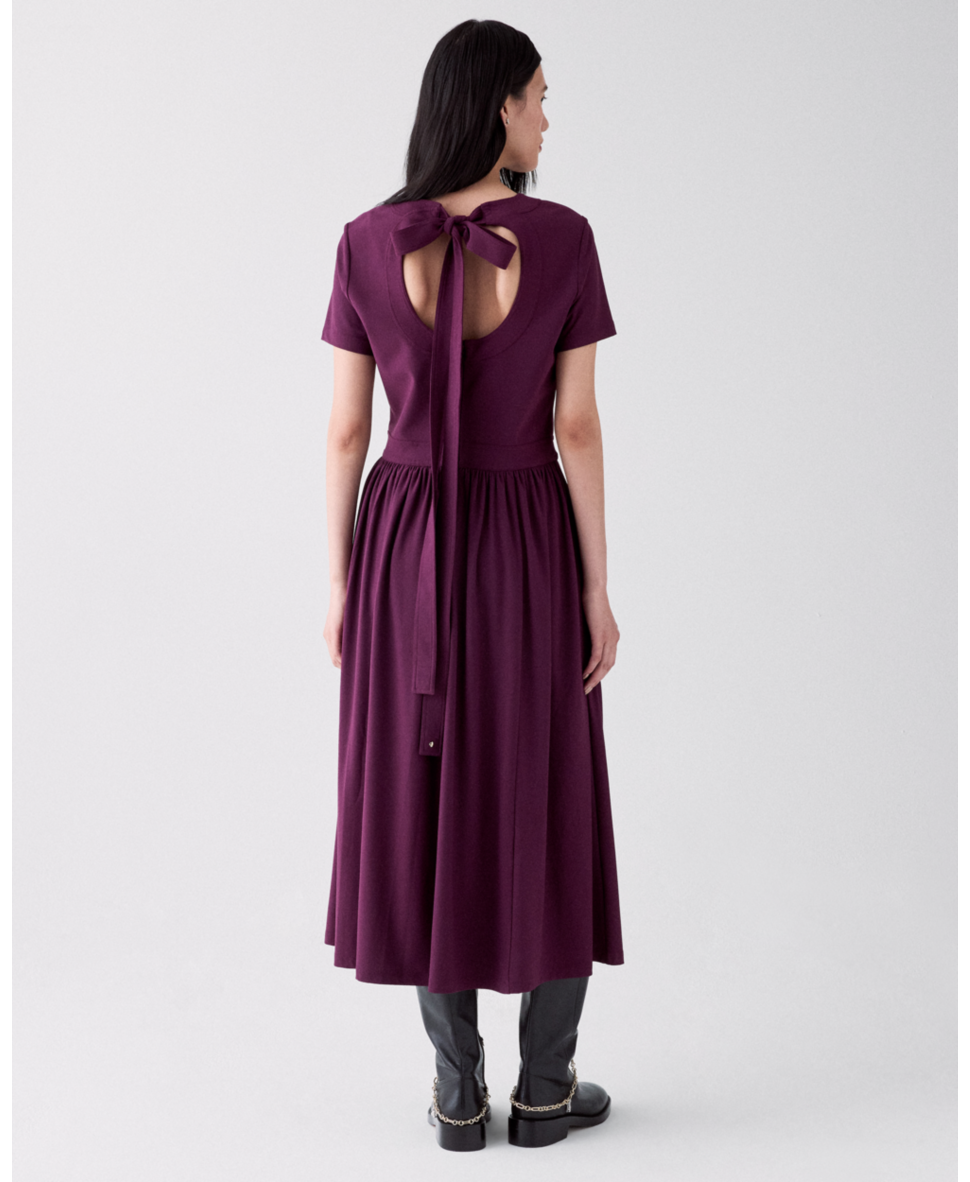 Cutout Back Maxi Jersey Dress