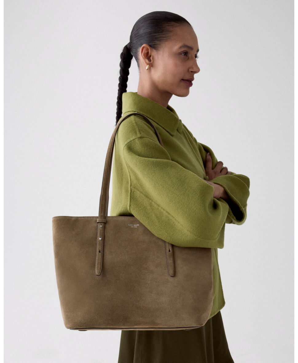 Do It All Suede Zip Tote Bag