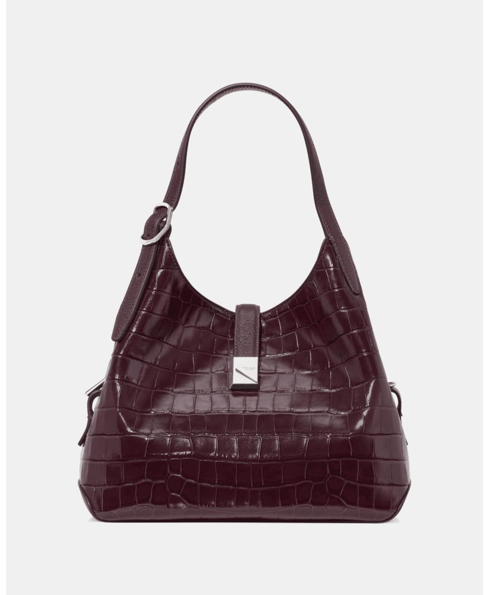 Deco Croc Embossed Crossbody Tote