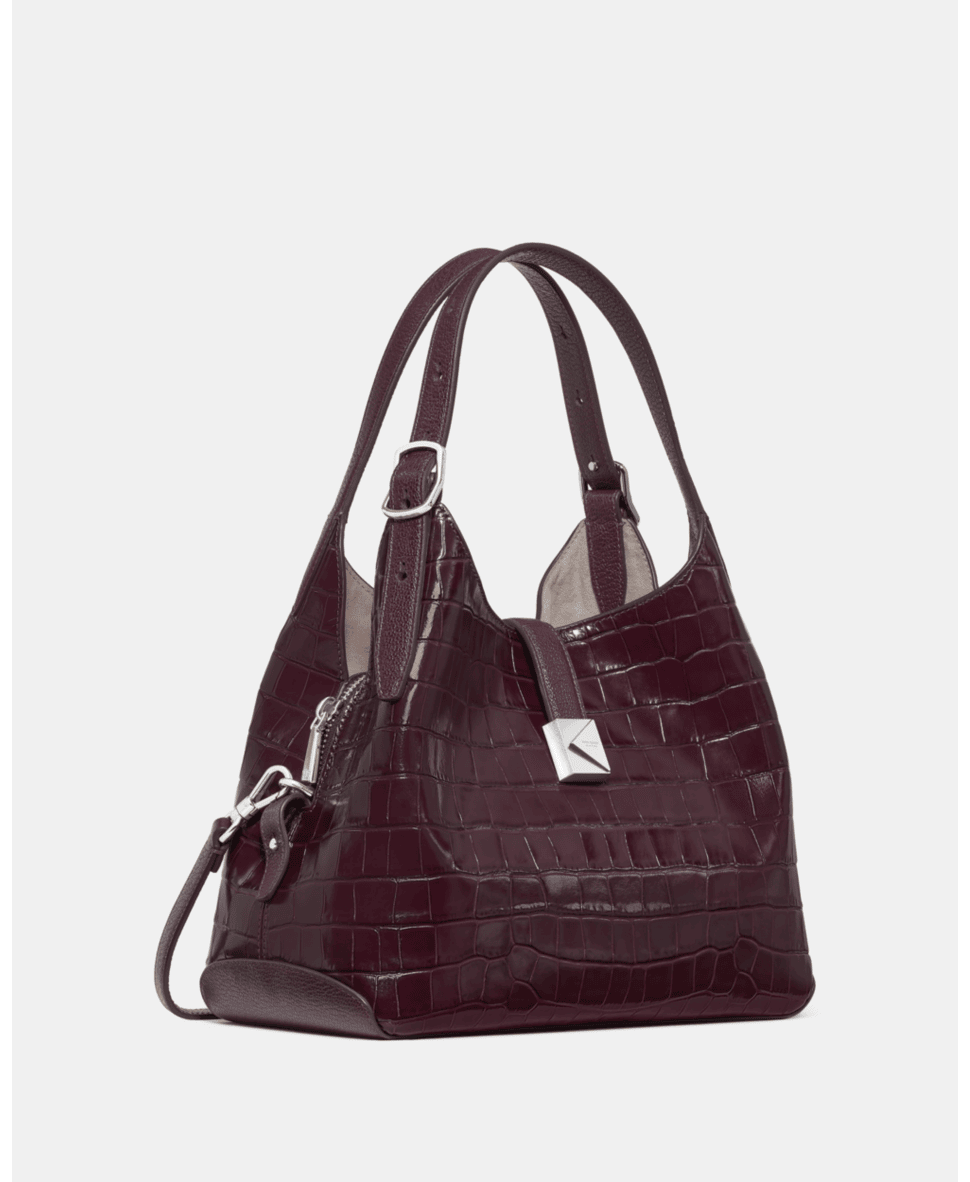 Deco Croc Embossed Crossbody Tote