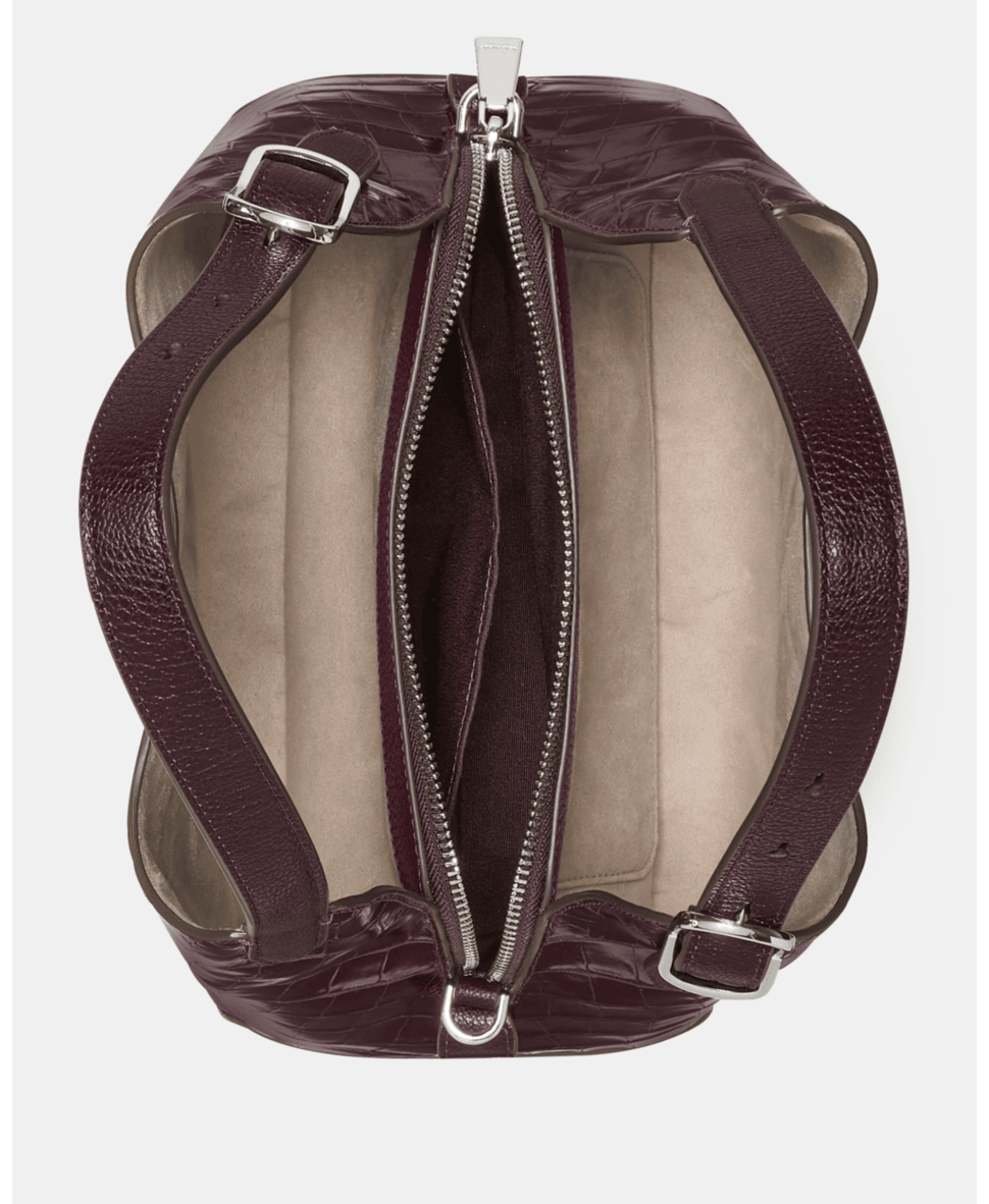 Deco Croc Embossed Crossbody Tote