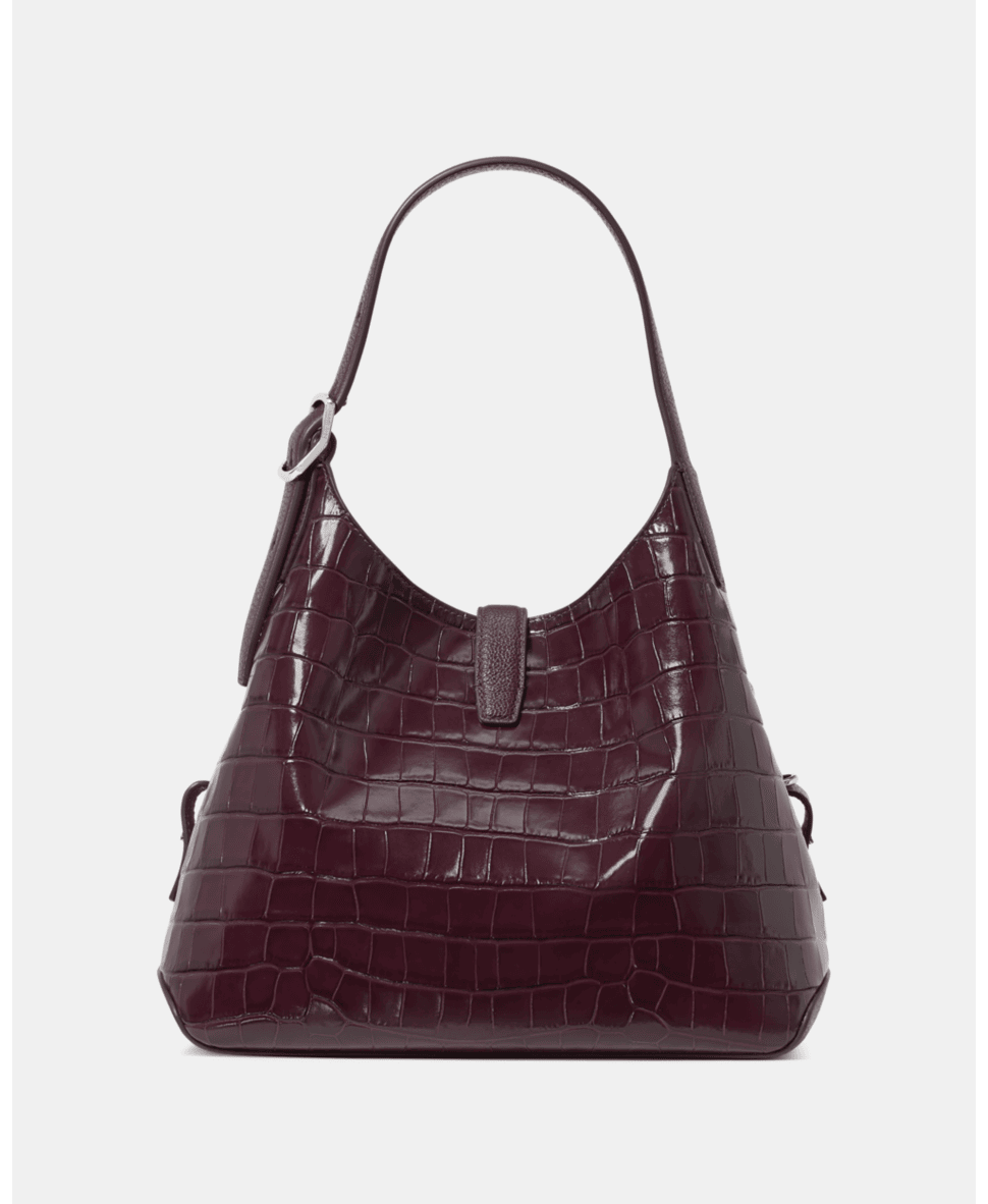 Deco Croc Embossed Crossbody Tote