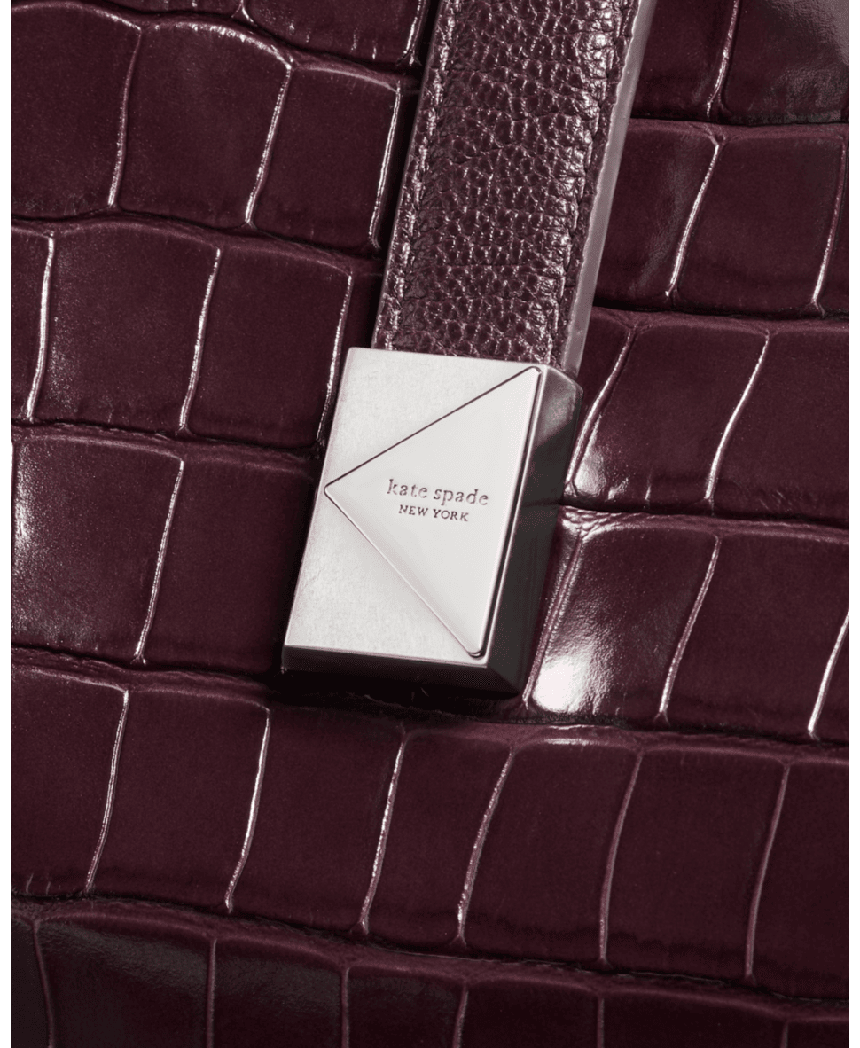 Deco Croc Embossed Crossbody Tote