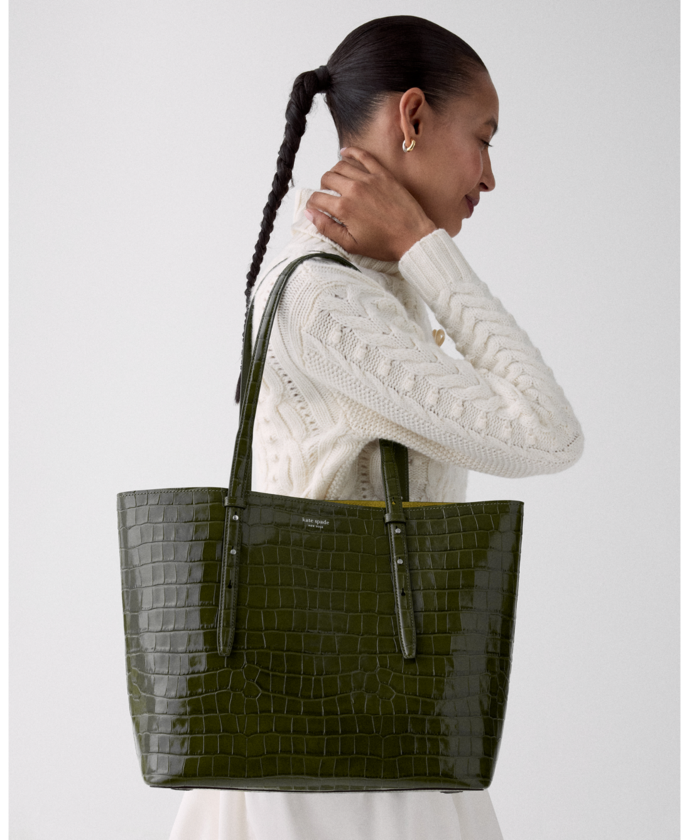 Do It All Croc Embossed Large Tote Bag