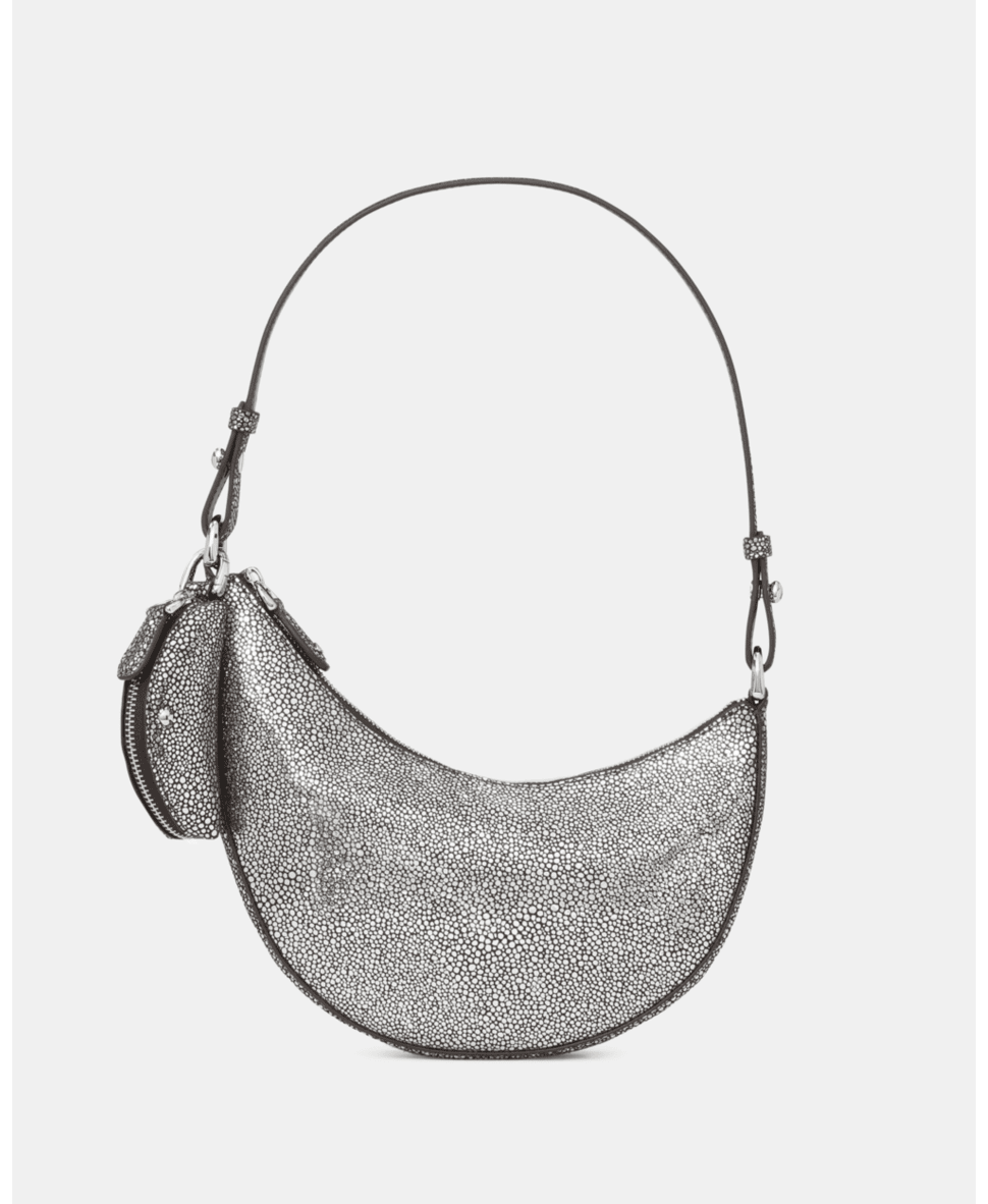Duo Metallic Dot Suede Mini Shoulder Bag