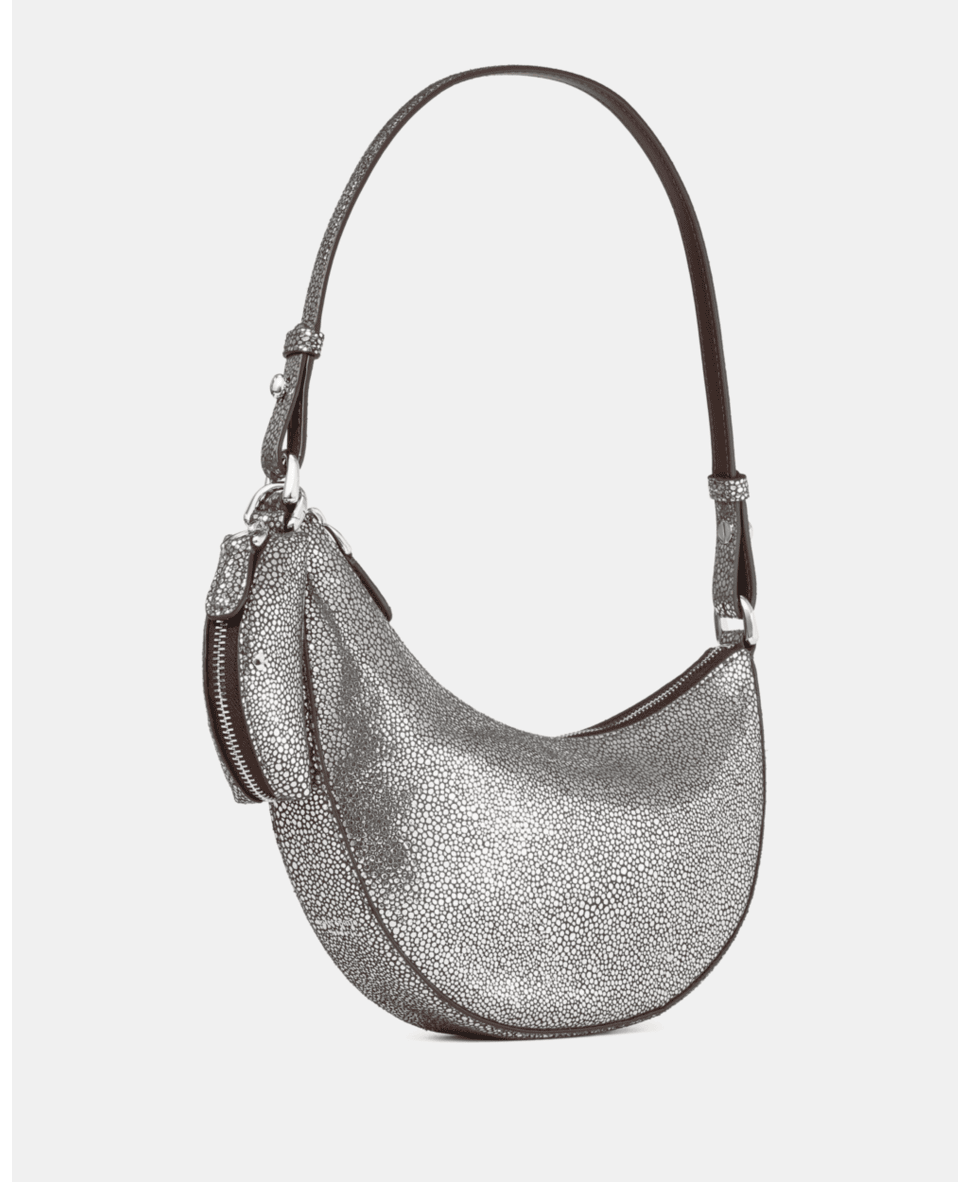 Duo Metallic Dot Suede Mini Shoulder Bag
