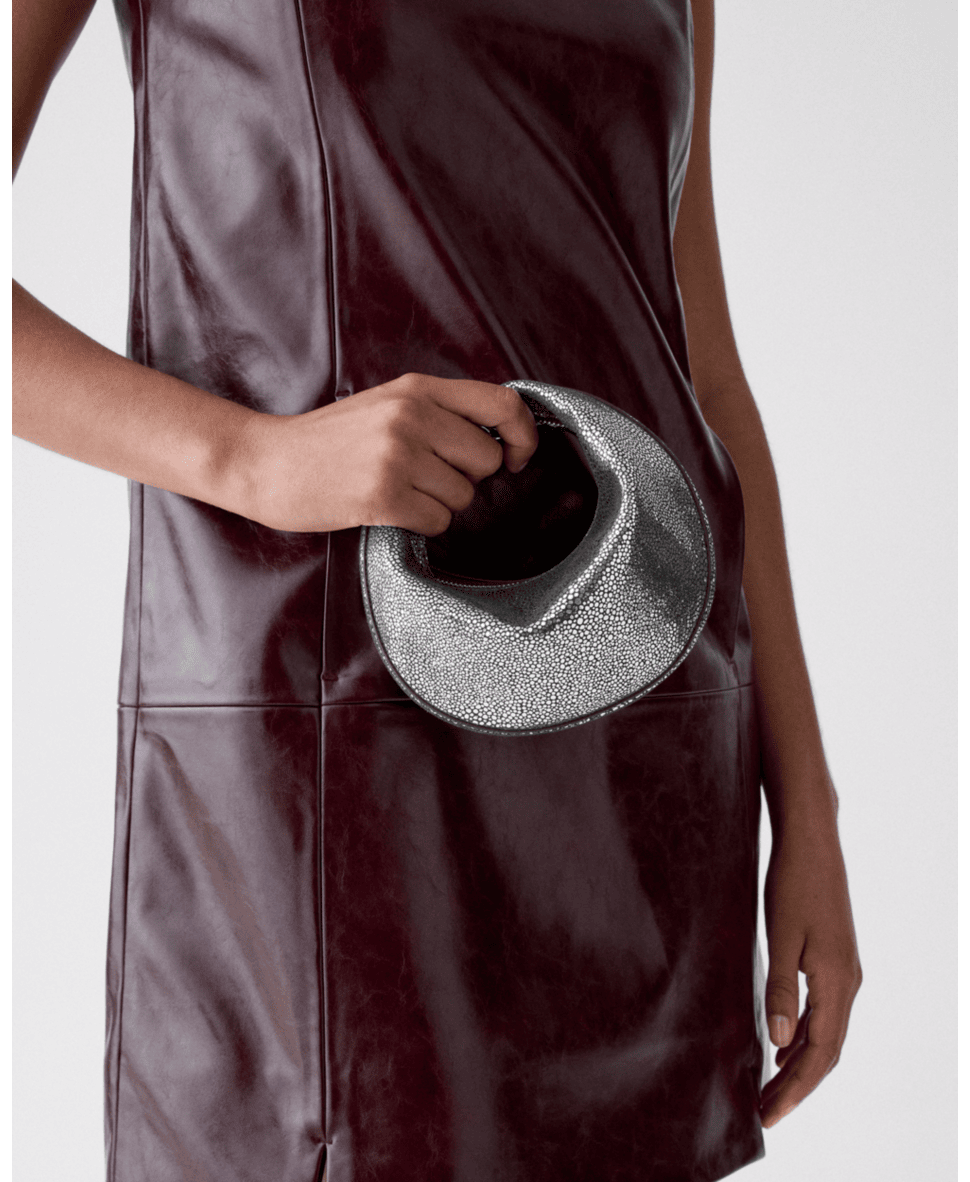 Duo Metallic Dot Suede Mini Shoulder Bag