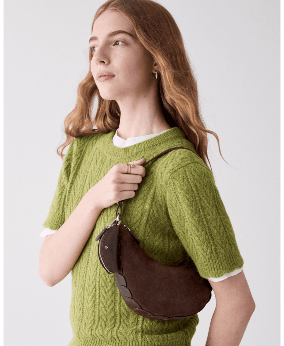 Duo Dot Suede Mini Shoulder Bag