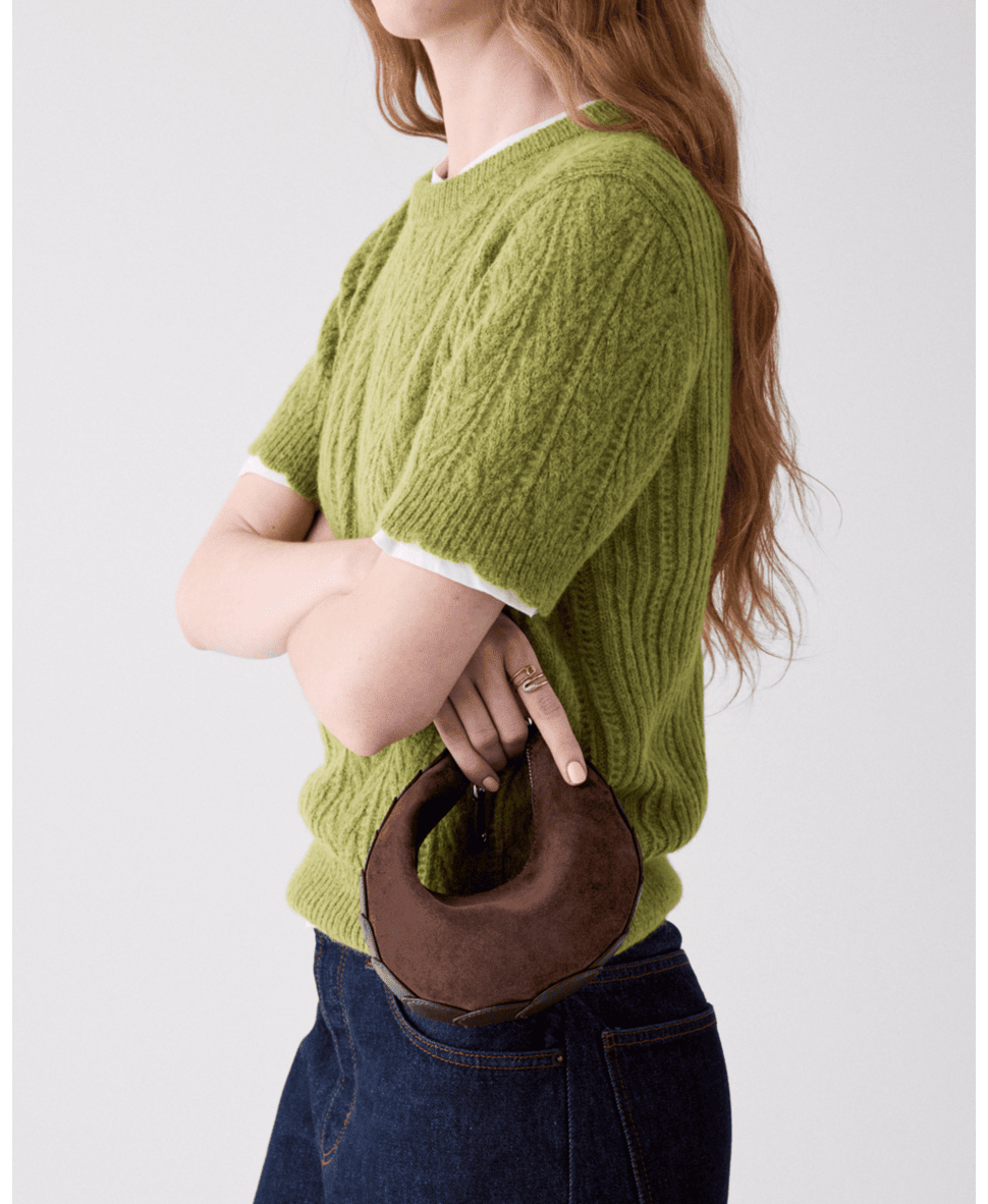 Duo Dot Suede Mini Shoulder Bag