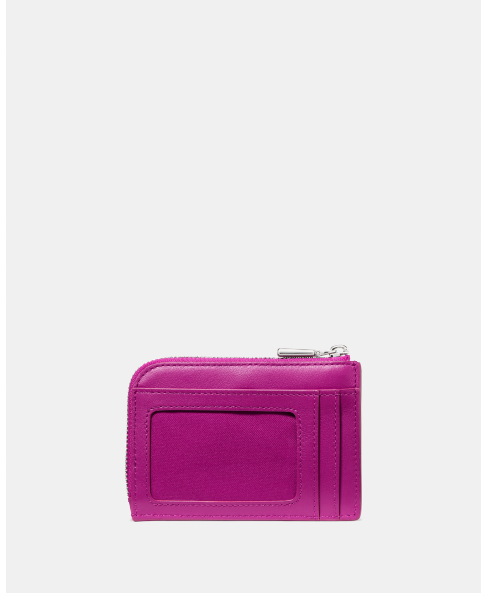 Suede Mini Zip Card Case