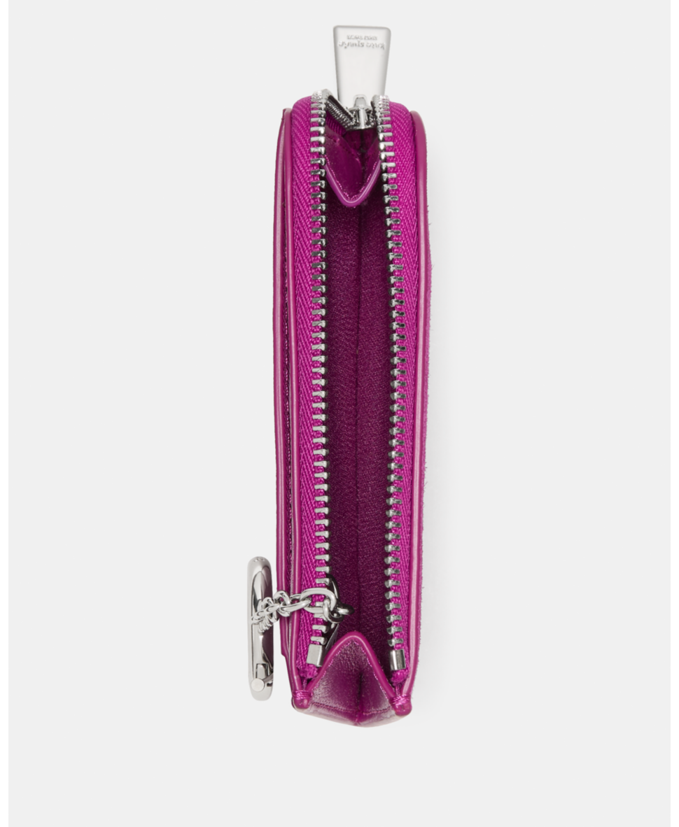 Suede Mini Zip Card Case