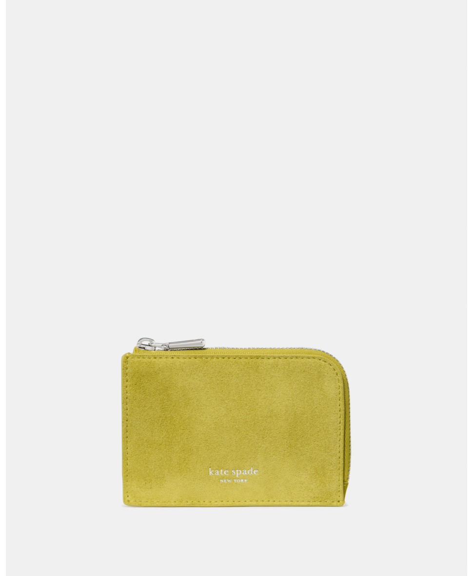 Suede Mini Zip Card Case