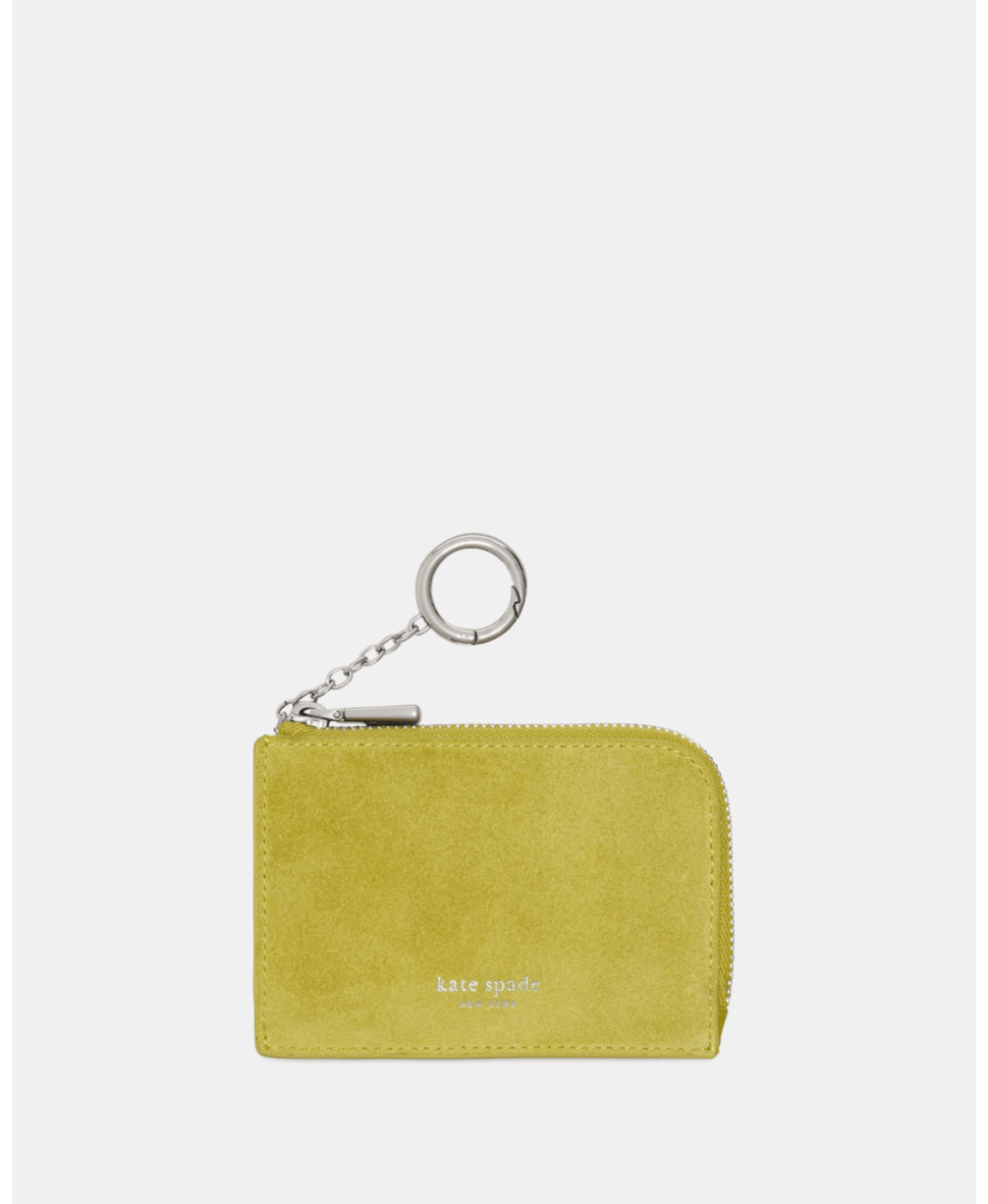 Suede Mini Zip Card Case