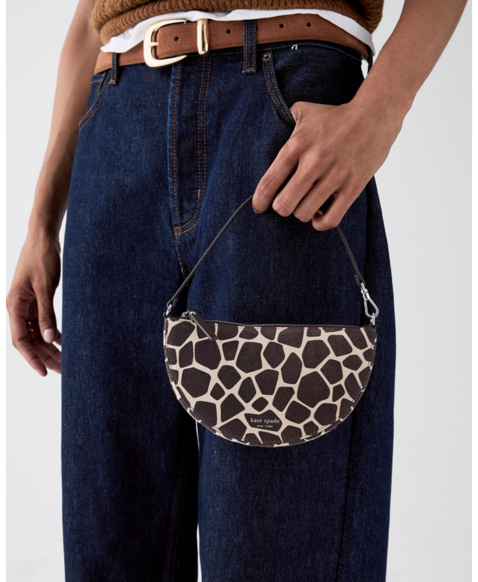 Wink Giraffe Suede Wristlet