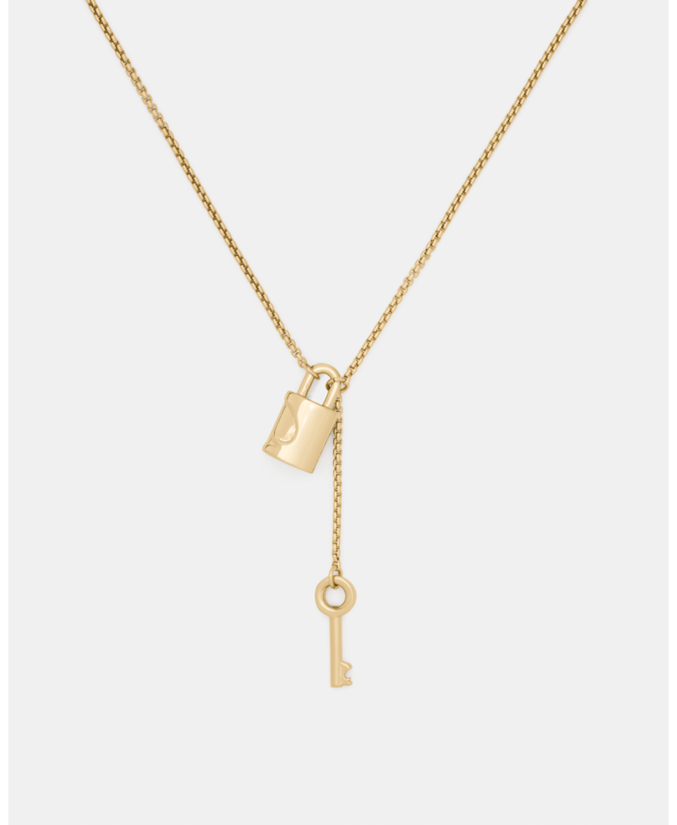 Spade Lock Padlock And Key Pendant