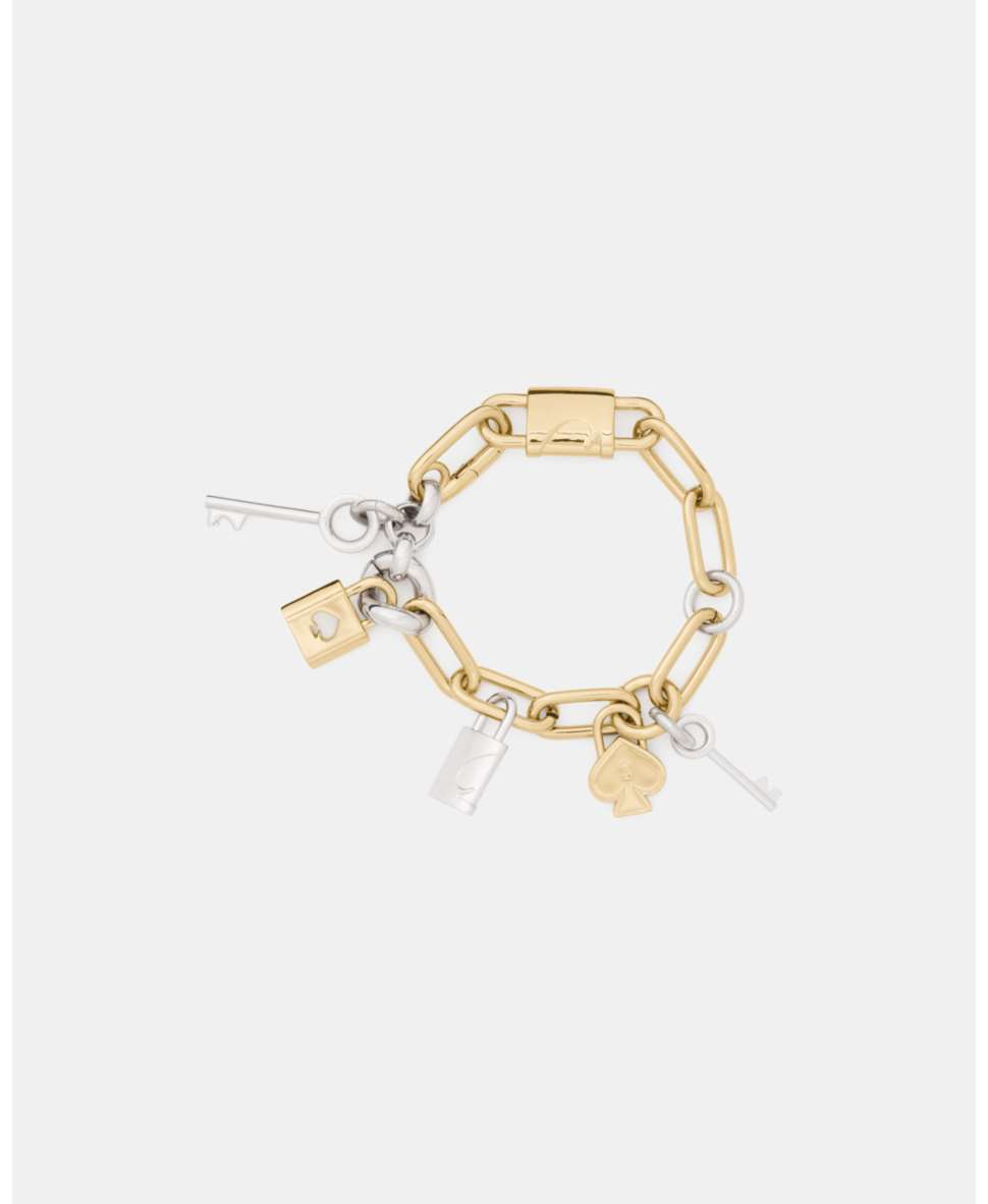 Spade Lock Charm Bracelet