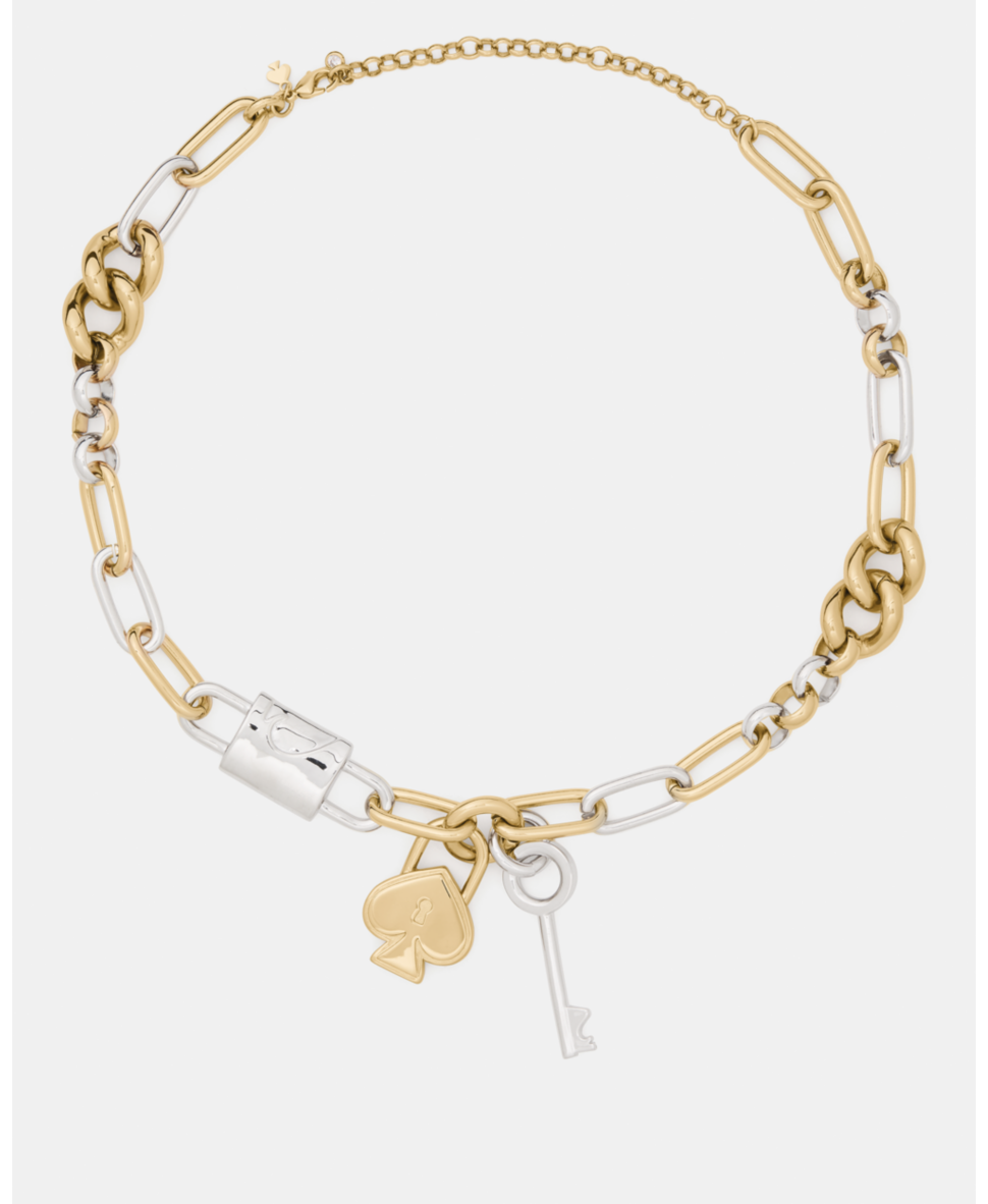 Spade Lock Statement Necklace