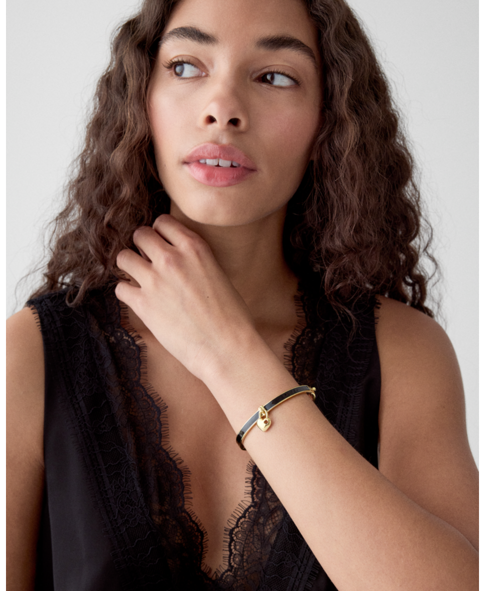Heart Spade Thin Bangle