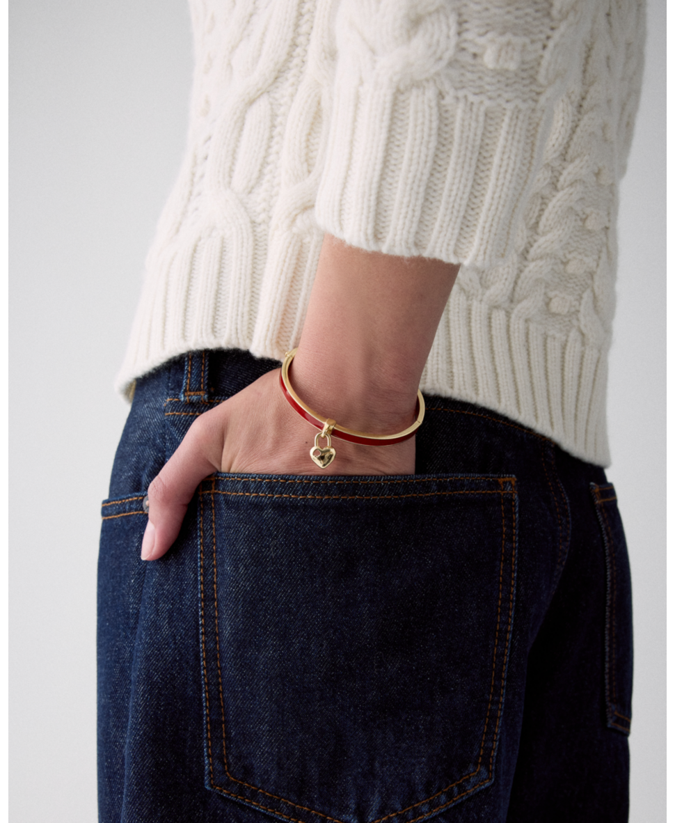 Heart Spade Thin Bangle