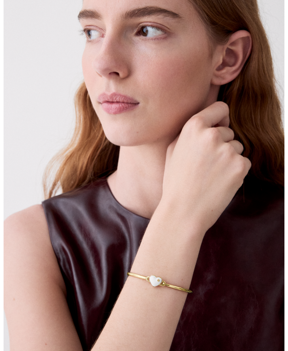 Heart Spade Solitaire Bangle