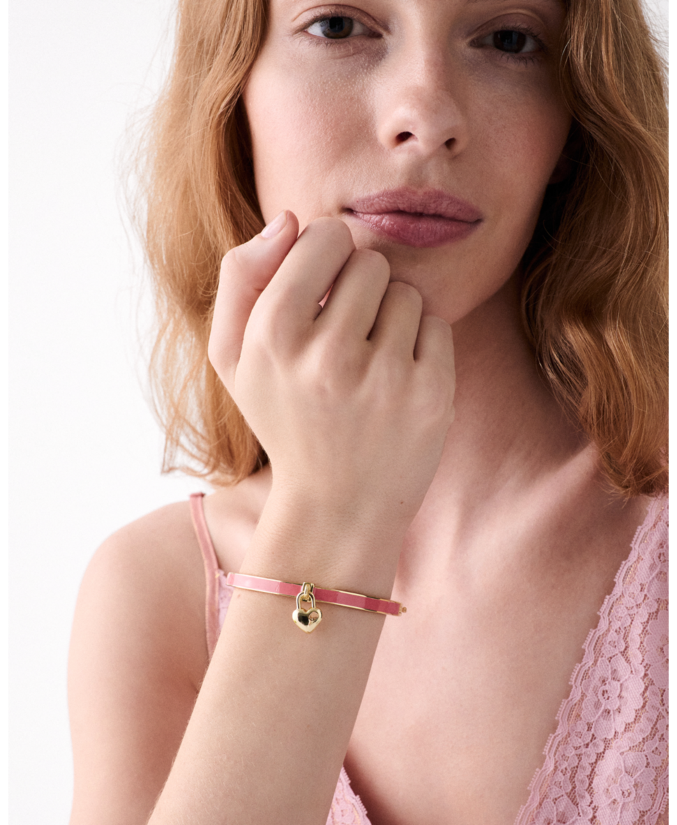 Heart Spade Solitaire Bangle