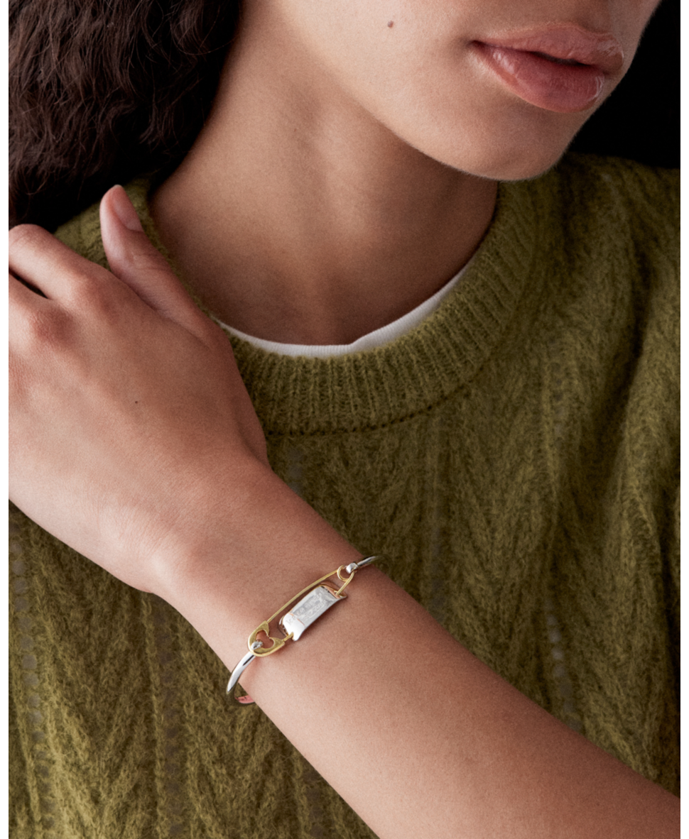Bits And Baubles Sam Tag Safety Pin Bangle