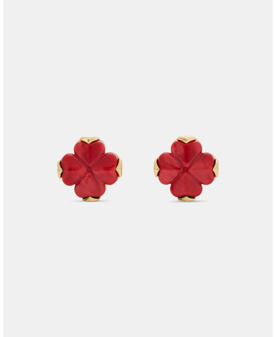 Spade Flower Studs